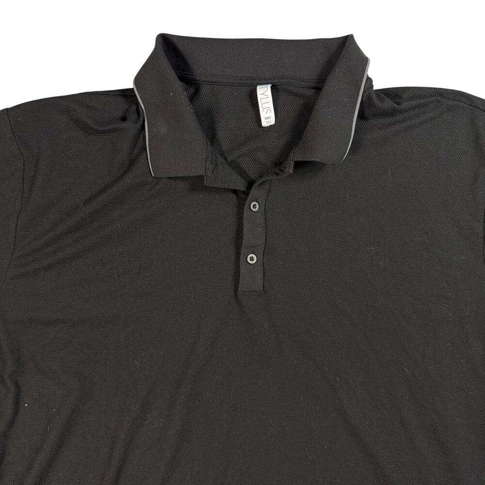 Stylus Men’s 4XLT Black Performance Polo Shirt Big Tall Moisture Wicking